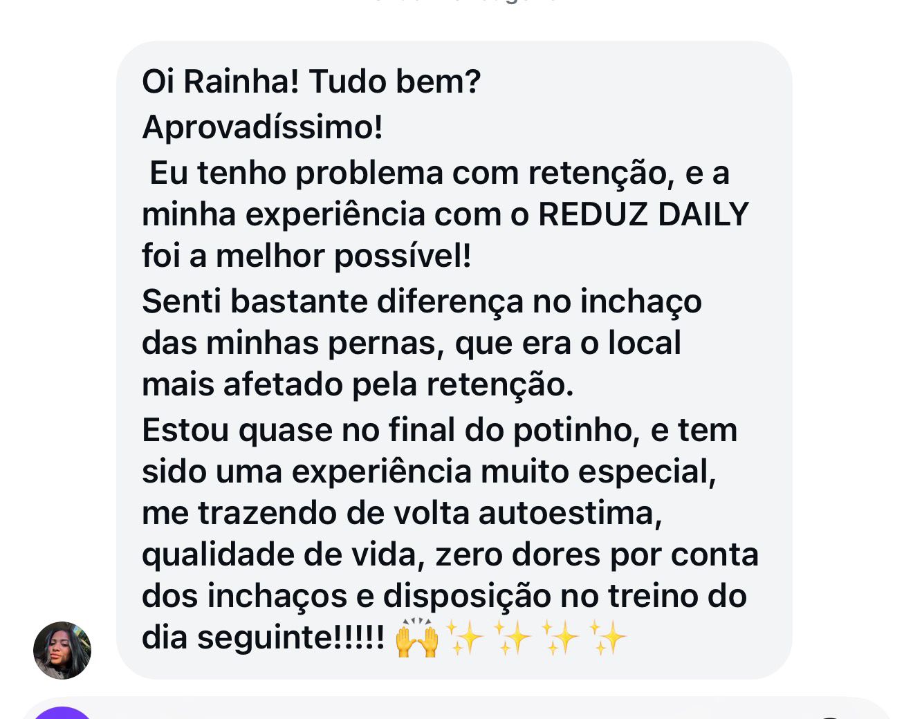 Depoimento real de usuária